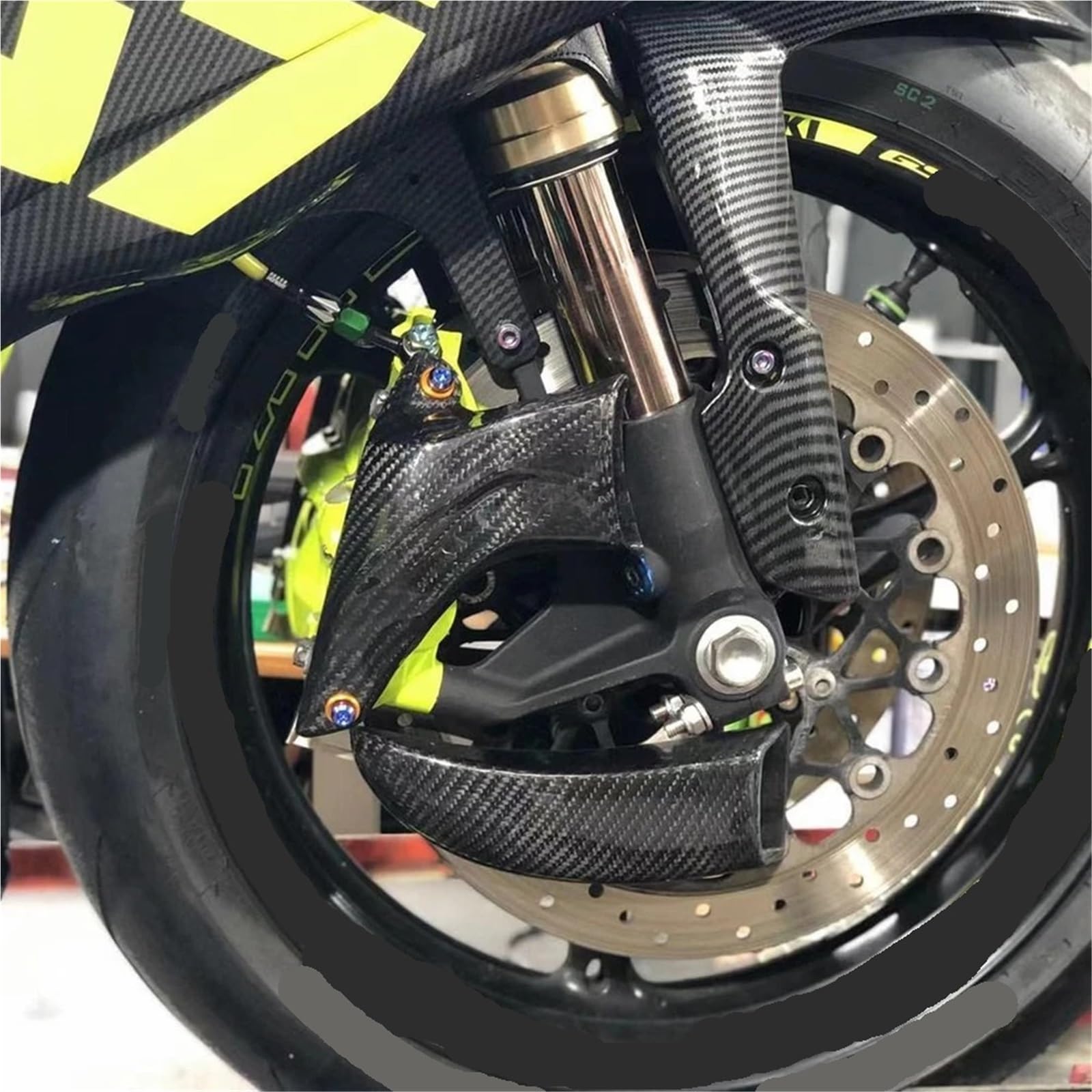 Refrigeración de Pinza de Freno Pinza de Freno de Motocicleta refrigerada por Aire Compatible con Yamaha YZF1000 R1 R1S YZF600 R6 R6S FZ1 FZ1S FZ6 FZ6S ABS(Style 2 Set)