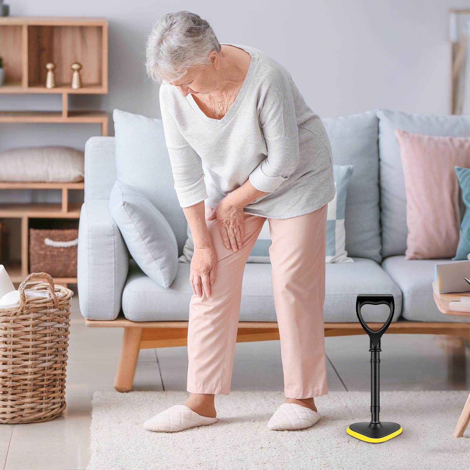 Sollevatore per la stazione eretta Altezza regolabile ergonomica e sicura | Ausili per alzarsi per anziani e disabili Sedersi Camminare Vita quotidiana Casa Ospedale Convalescenza
