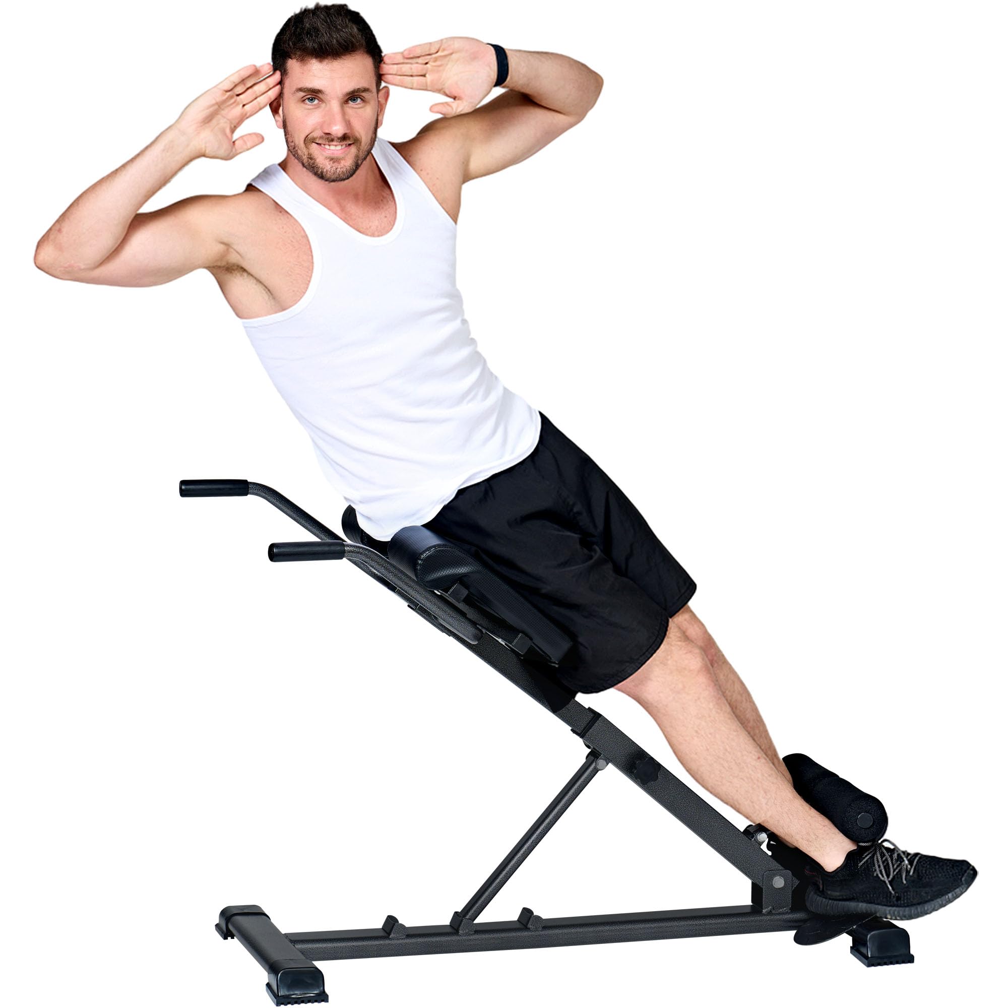 SogesHome Panca per pesi Roman Chair Pieghevole Multifunzione Allenamento Fitness Panchine Allenamento della forza Altezza regolabile