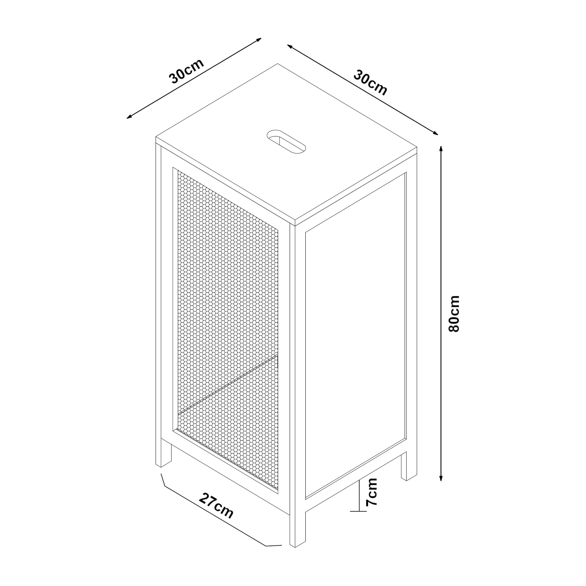 en.casa] Mobile Portabiancheria in bambù (LxPxA) 40 x 30 x 95 cm con Ripiano Portaoggetti - Incluso Sacco Rimovibile per Bucato