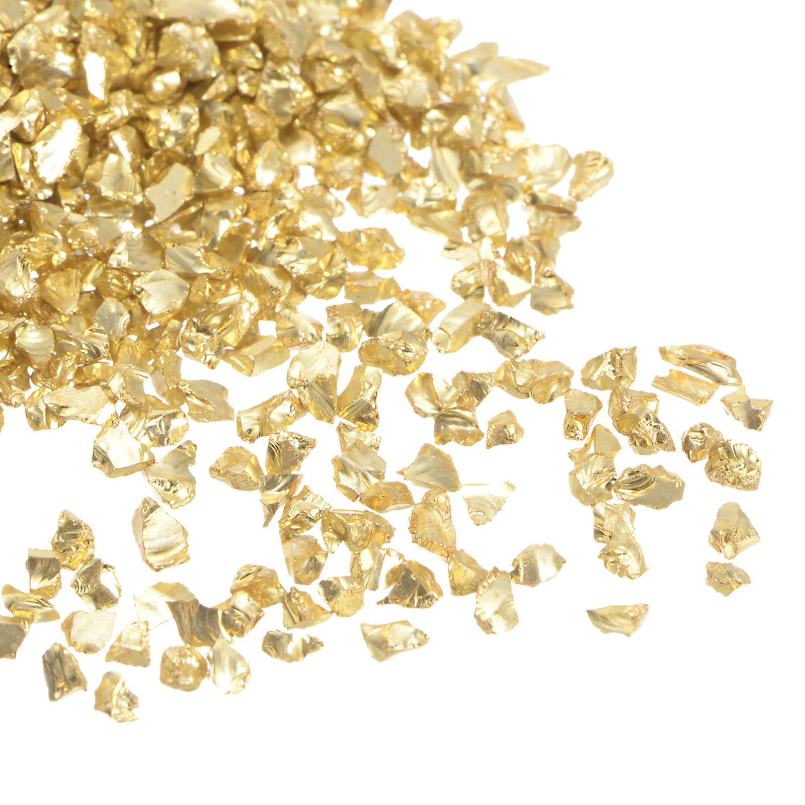 Vidrio metálico irregular dorado de 100g para decorar jarrones