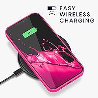 Vista 5 de kwmobile Funda compatible con Apple iPhone 13 Pro Max - Funda protectora delgada de silicona TPU - Rosa neón