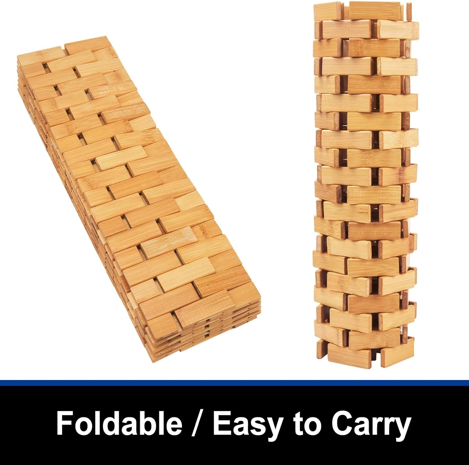 Bath Mat Bathroom Runner Long Large Rugs Floor Wood Shower Bathtub Waterproof Non Slip Accessories 16x34 Inch Easy to Clean, Natural, 1 pc