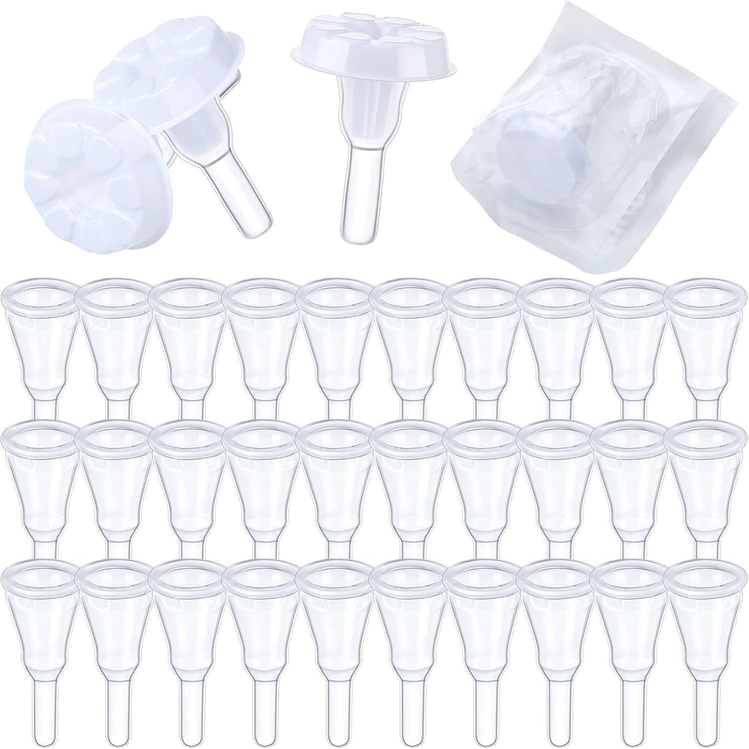 Geiserailie 30 Pieces Condom External Catheters Disposable Male External Catheter for Men Medium, Self Adhering Style(29 mm)