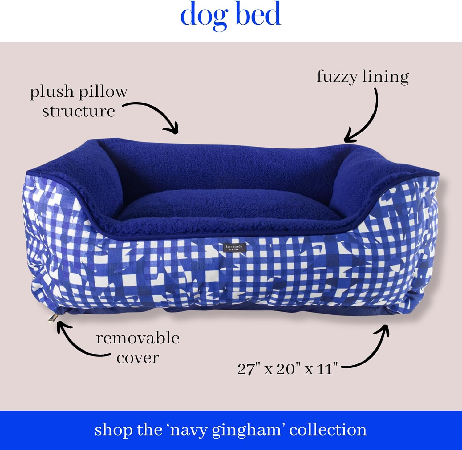 review Kate Spade New York Fancy Dog Bed, 27