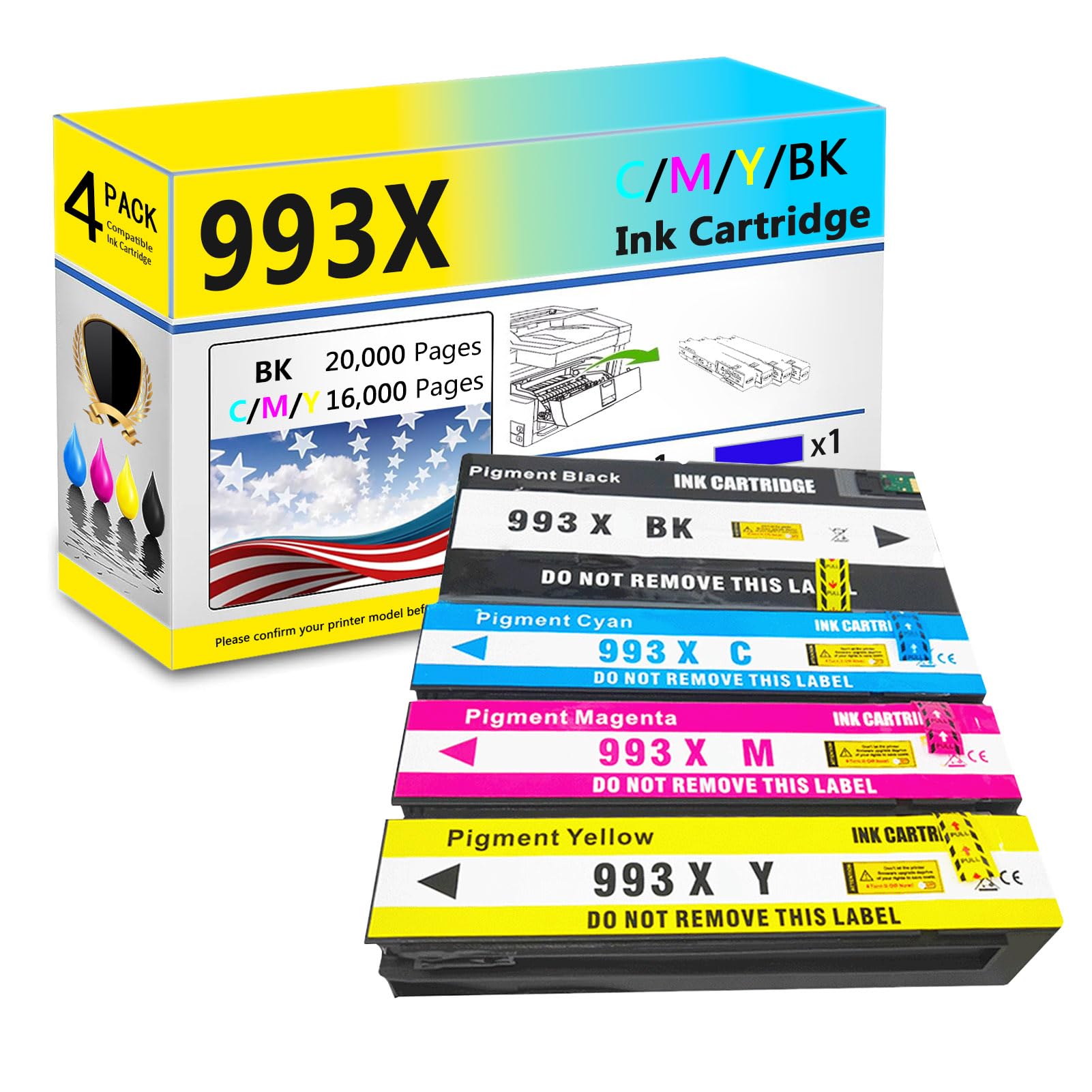 HP 993X インクカートリッジ 3色セット