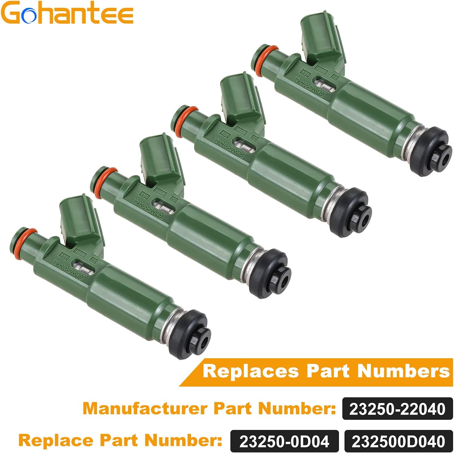 Fuel Injector 23250-22040 Compatible with Toyota Celica MR2 Spyder Corolla Matrix Chevy Prizm Pontiac Vibe 1.8L L4 Gas DOHC 2000-2006 12 Holes Replace 23250-0D040