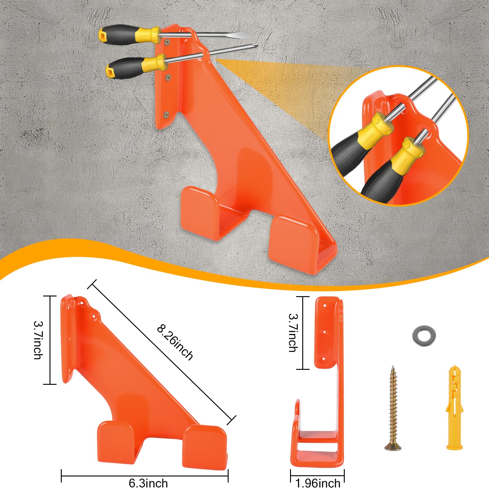 Chainsaw Hanger 2-Pack – Heavy-Duty Wall Rack For Garage Storage, Holds 150 Lbs, Fits Stihl & Husqvarna