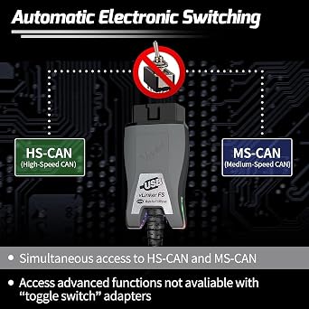 Vgate vLinker FS OBD2 محول USB لـ FORS-can HS/MS-CAN التبديل التلقائي