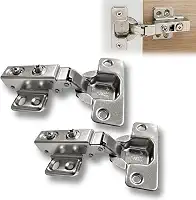 2x Dobradiça Baixa 35mm Reta C/Amortecedor Pistão Porta de Armário Cozinha Guarda Roupa Móveis de Madeira Caneco de 32mm Dobradisa Dobradica 35mm