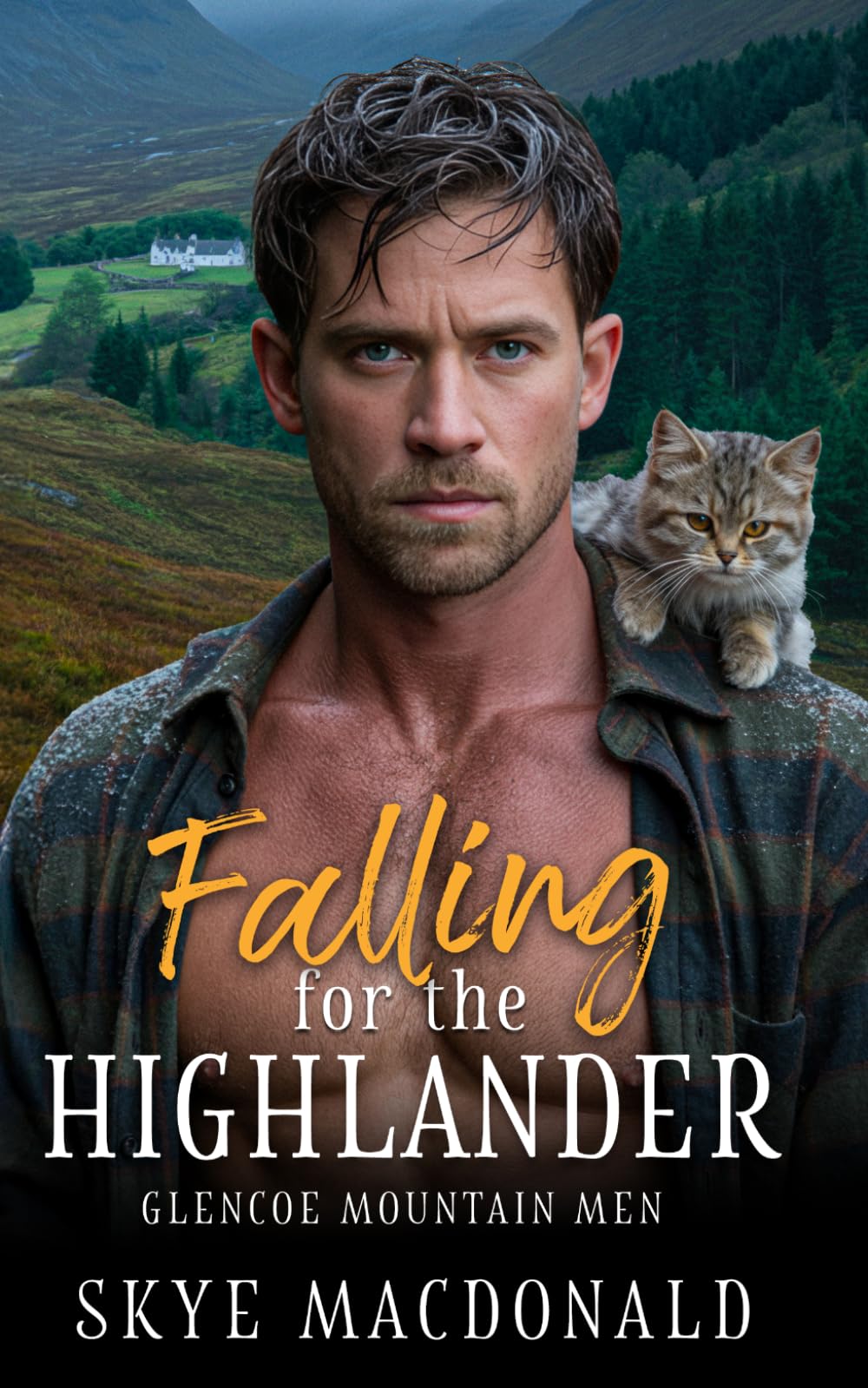 Falling for the Highlander: A Cozy Enemies-to-Lovers Highland Romance with a Cat Café (Glencoe Mountain Men)