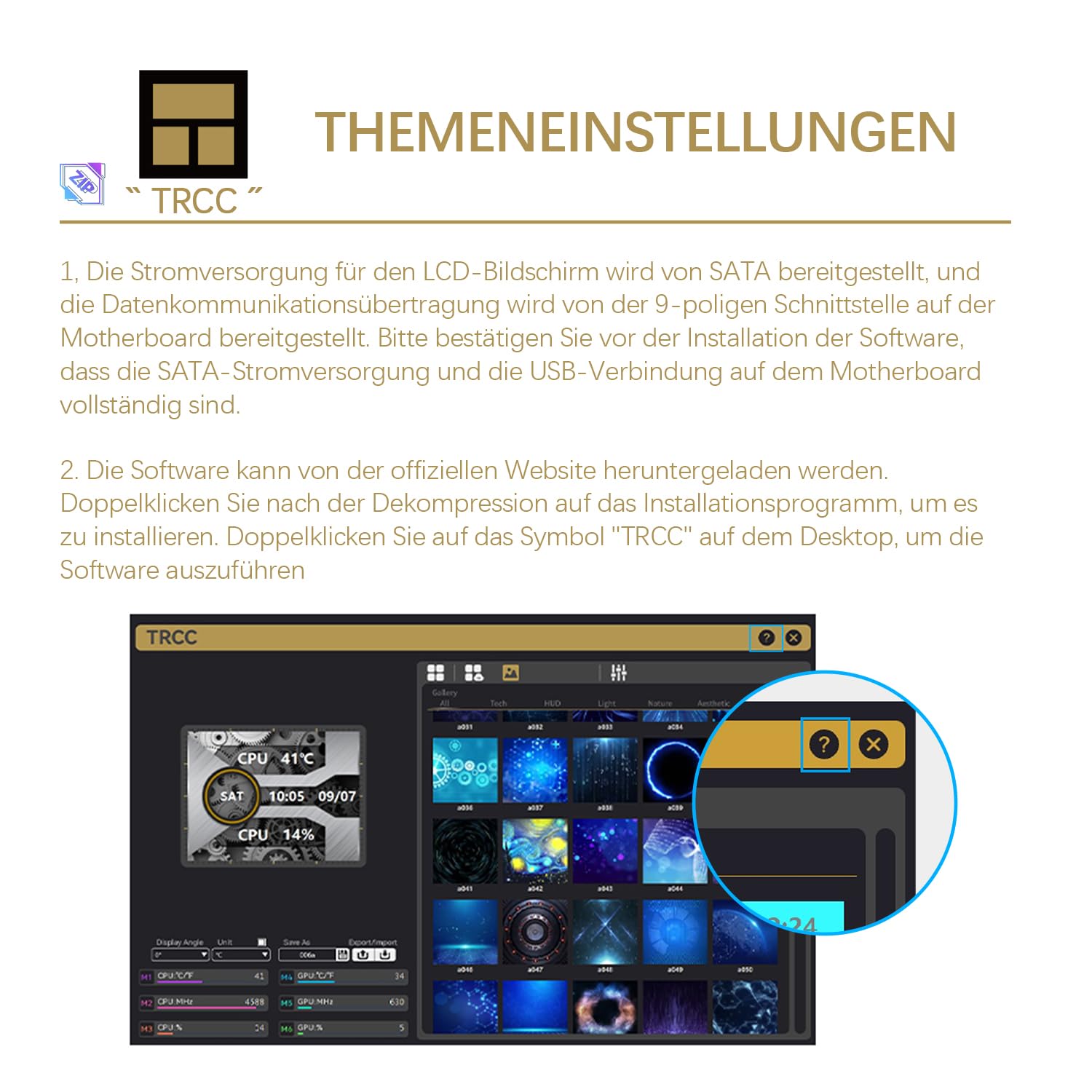 TR-Thermalright FW PRO 360 ARGB Black Liquid CPU Kühler, pantalla IPS LCD de 2,73 pulgadas con resolución de 320x320, magnético, tema de pantalla DIY, para AM4 / AM5, LGA1851 / 1700 / 115x