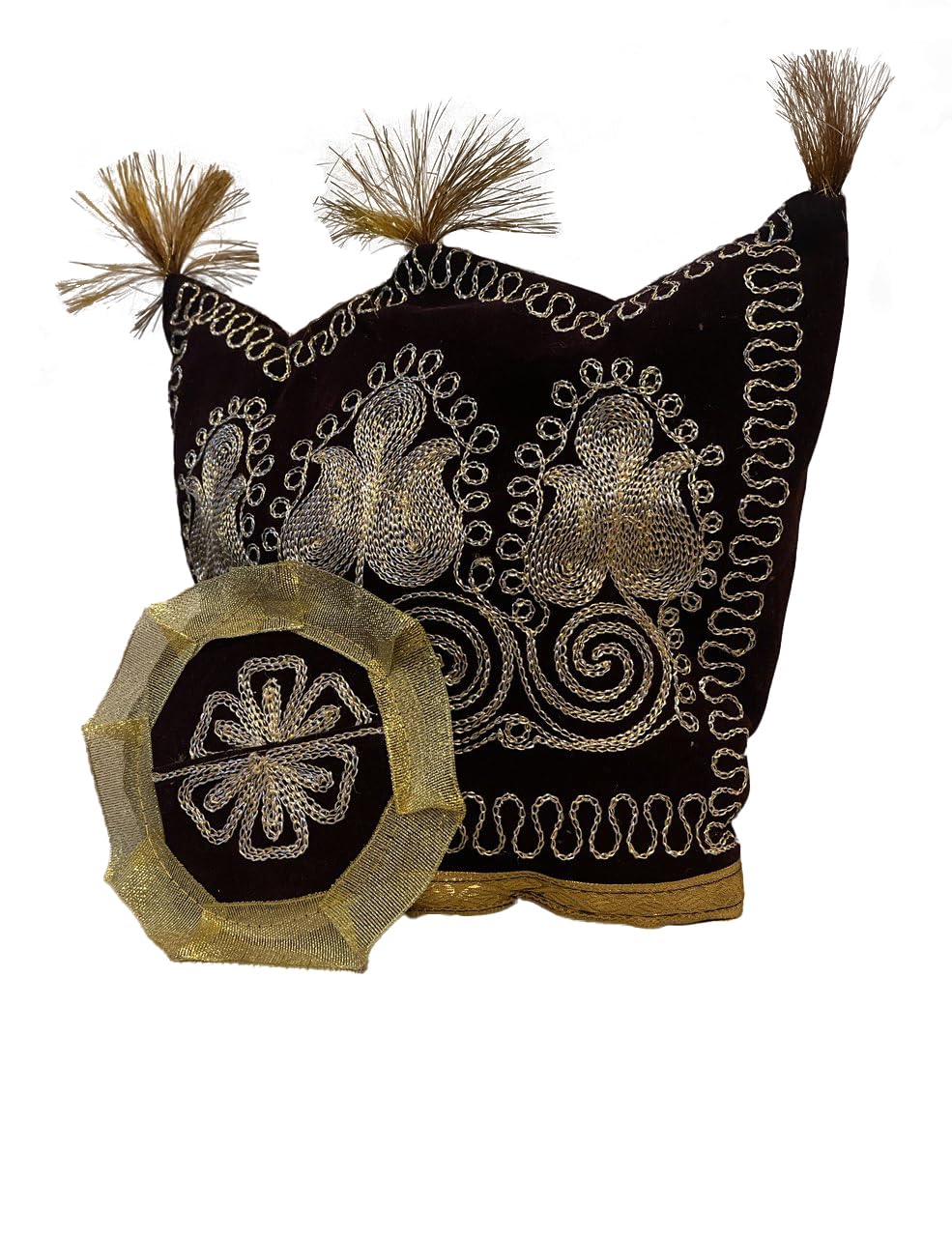 Shinrin-Yoku Ethnic Tea Cozies for Party Wadding Insulated Tea Kettle Cover for Home Kitchen Decorative Tea Cozy Tea Pot Cover Tea Cosy for Teapot, One, Gold