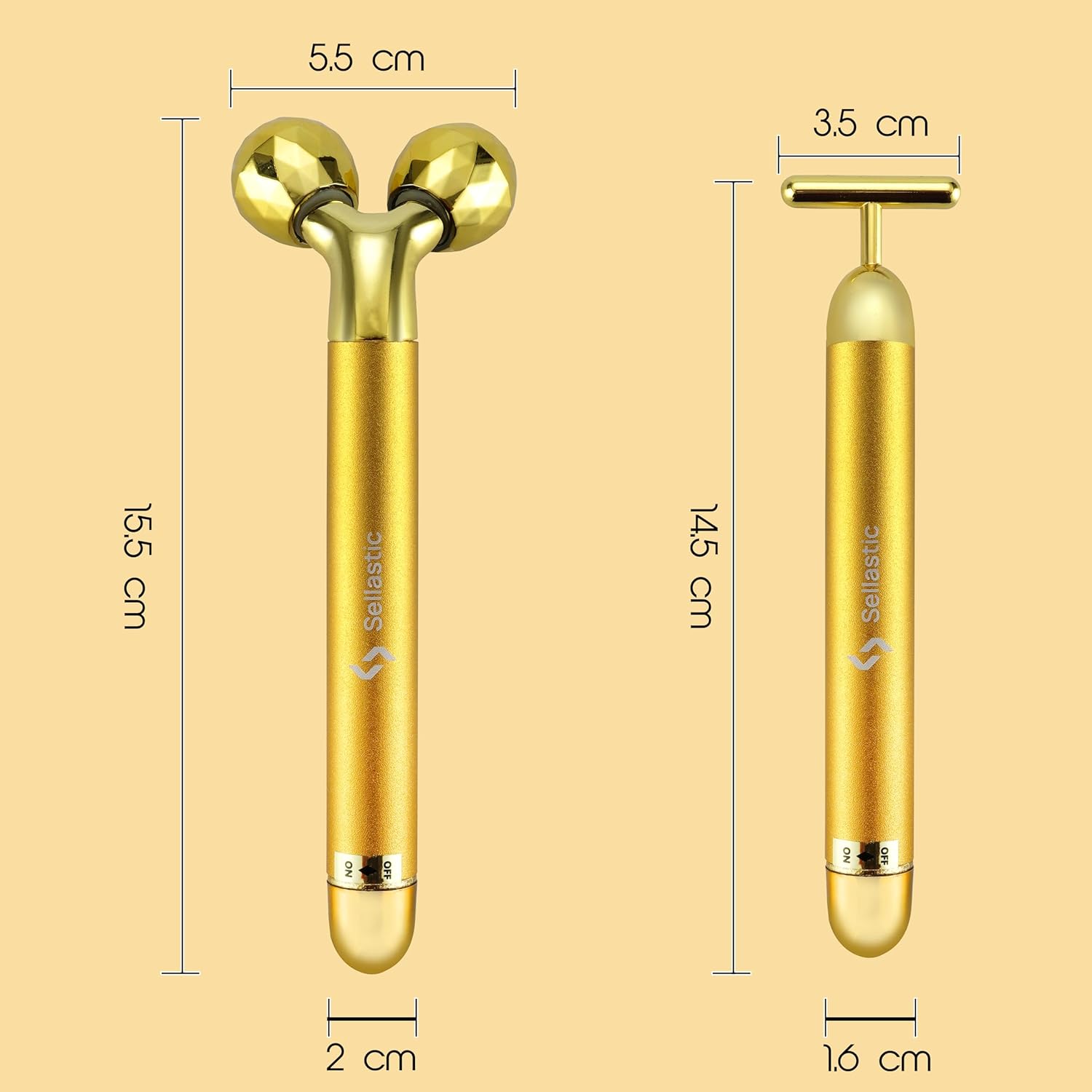 Sellastic 24k Gold Electric Face Massager,Korean Skincare V shape 3d Facial Roller with T-Shaped Energy Beauty Massage Combo for Anti Aging,Glowing Skin,Face Slimmimg,Eyes,Nose,Forehead,Neck Sellastic 24k Gold Electric Face Massager,Korean Skincare V shape 3d Facial Roller with T-Shaped Energy Beauty Massage Combo for Anti Aging,Glowing Skin,Face Slimmimg,Eyes,Nose,Forehead,Neck