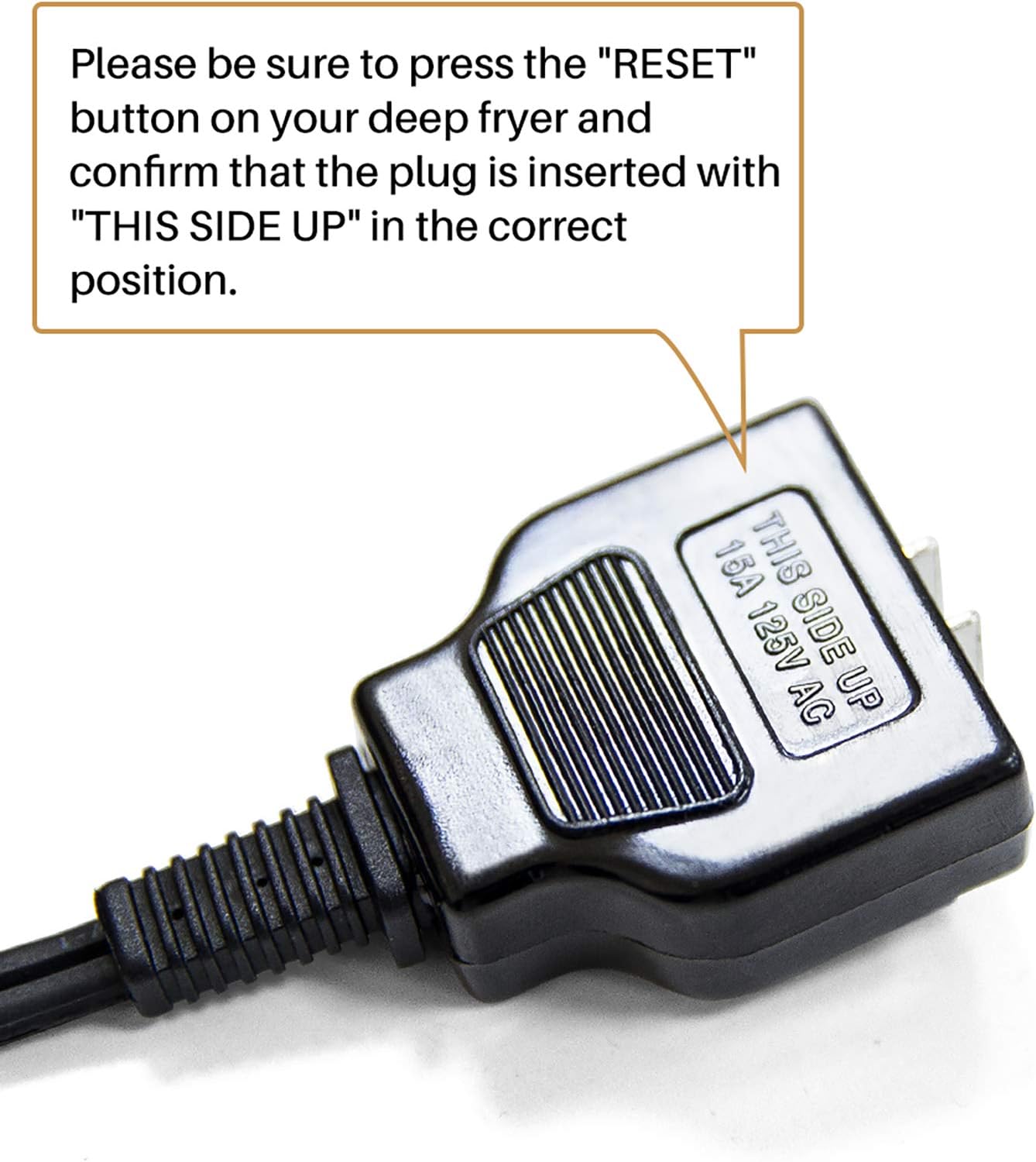 Secura Magnet Power Cord (Only Compatible L-DF401B-T Deep Fryer), 1M, Black : Home & Kitchen