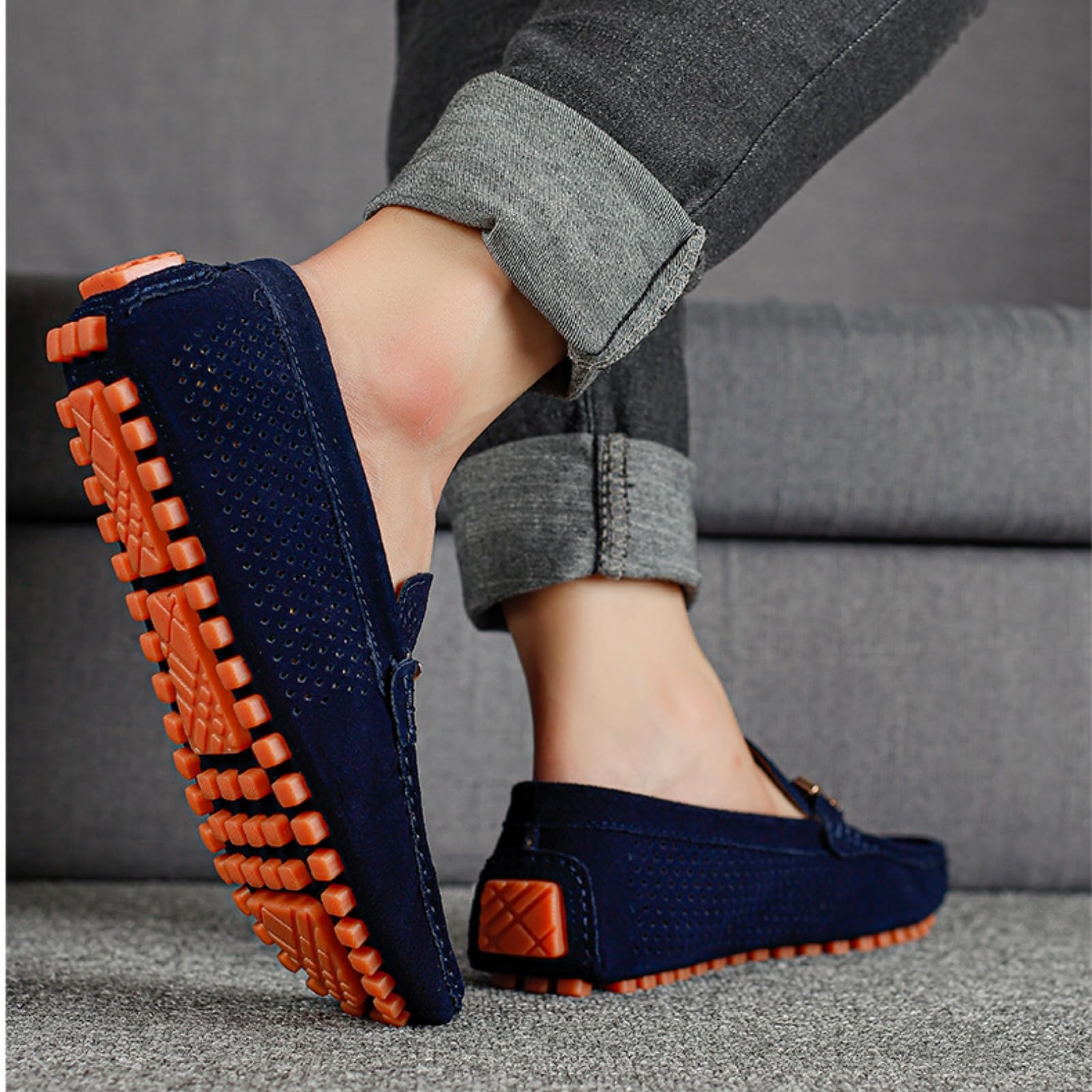 Chaussures en Cuir Respirant，Style Britannique, avec Semelle antidérapante en Caoutchouc, Convient à de Nombreuses Occasions