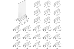 Aster 24-Count Acrylic Card Stands for Displaying Cards, Photos, and Memos (0.75x0.75 inches)