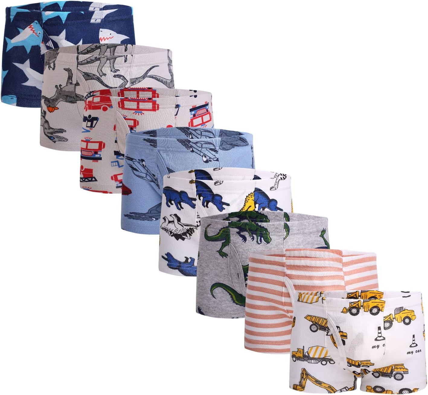 Taxzode Little Boys Soft Cotton Briefs Dinosaur Truck Shark Baby Toddler Kids Underwear 6/8/9 Pack …