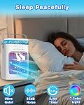 Portatif Air Conditionneur, 4-in-1 Évaporatif Air Cooler, ventilateur de refroidissement personnel avec 3 Vitesses, 2 Modes d'arrêt, 7 LED Lumière de nuit, 2-4H Heurerie (blanc)