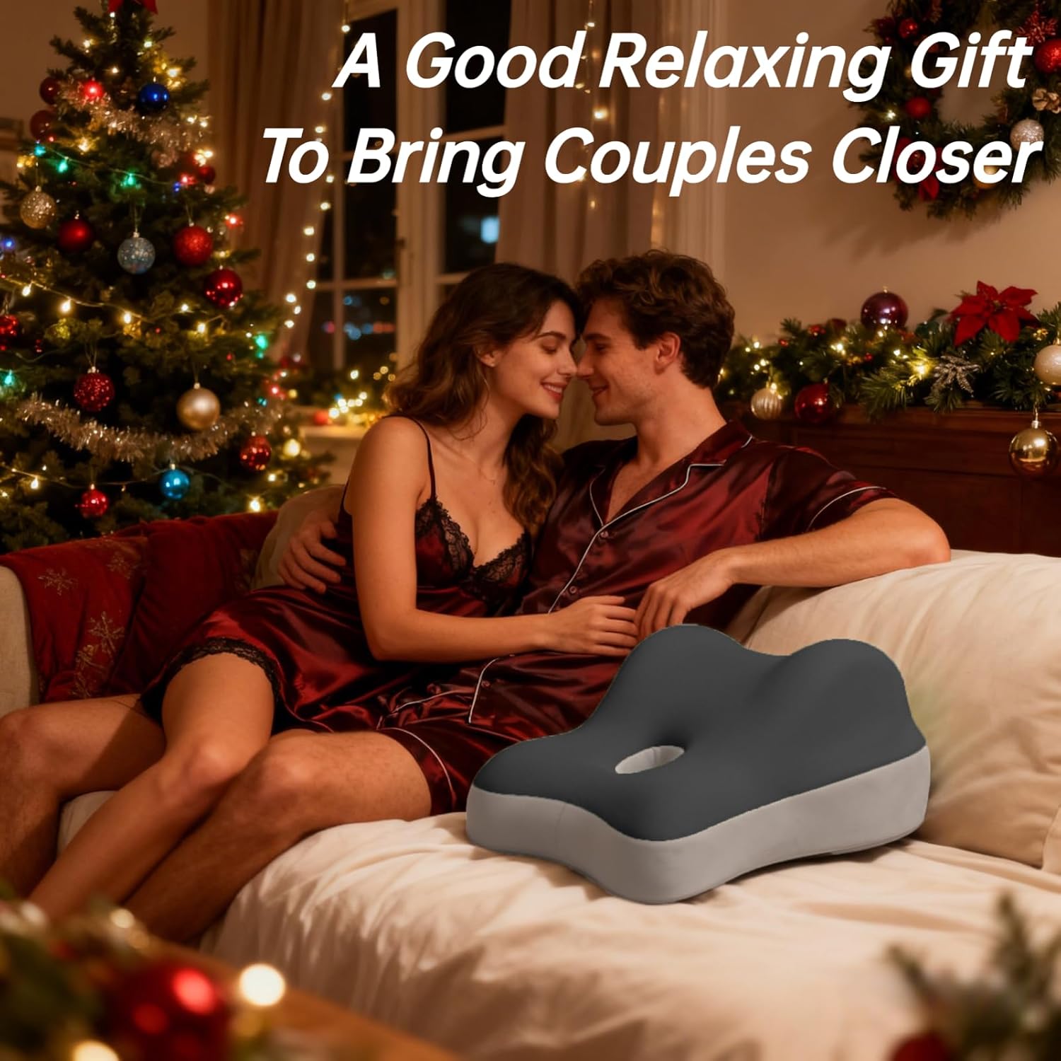 Butt Cushion for Couples Pregnant Women Enhanced Supporting Model Furniture Pillow Support Pillowcase Suitable for Home Use, Ideal for Sitting and Lying, Pillow Modern and Simple Style (Grey)