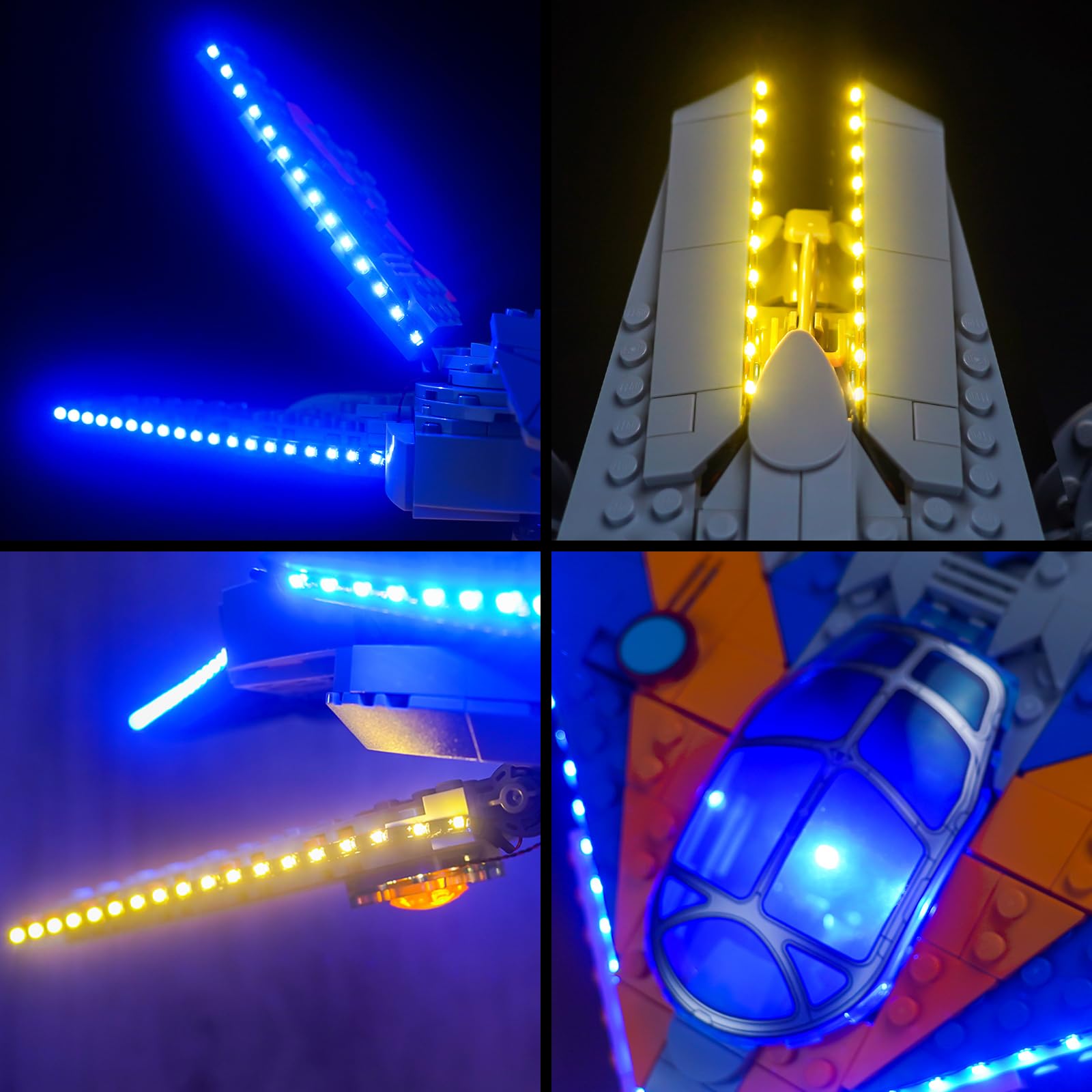 BrickBling Luce LED per Lego Guardiani della Galassia: The Milano, illuminazione creativa compatibile con Lego 76286, nessun modello (RC Version Light)