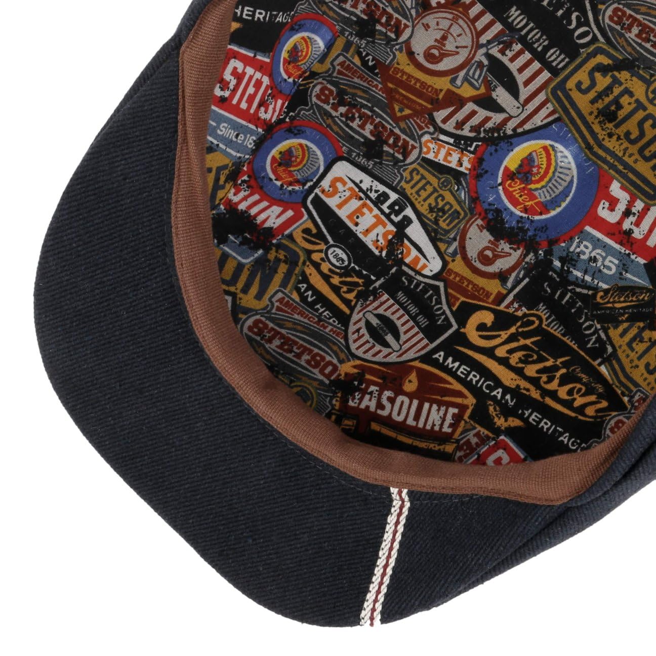 Stetson Hatteras Custer Denim płaska czapka z daszkiem czapka balonowa męska – Made in The EU z daszkiem na jesień, zimę, jesień i zimę