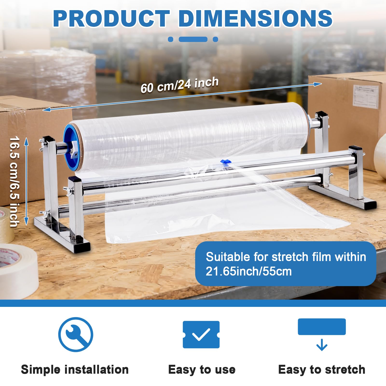 Produktbild von Manuelle Stretchfolien-Wickelmaschine – Spender Für Palettenverpackung