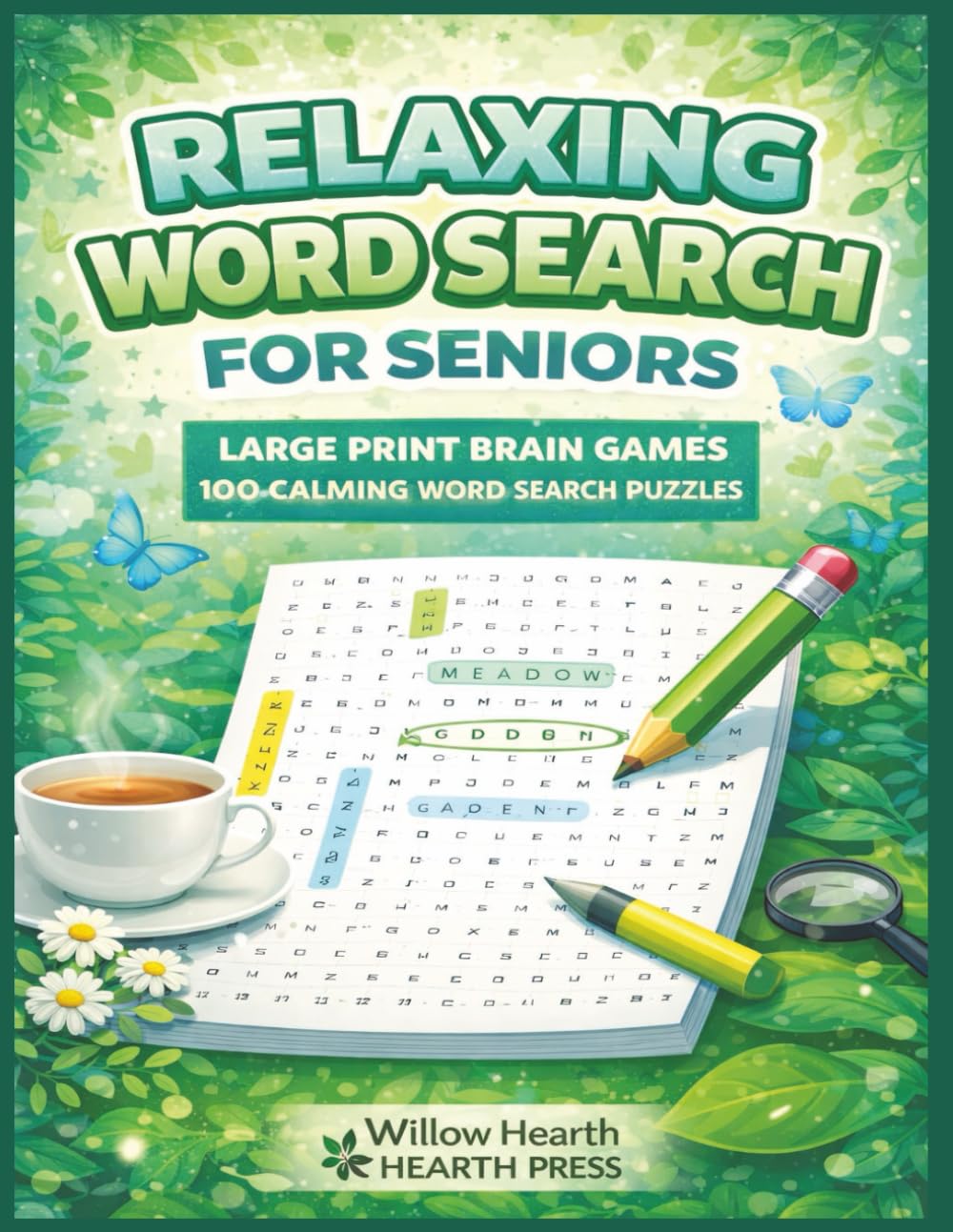 Relaxing Word Search for Seniors: Large Print Brain Games 100 Calming Word Search Puzzles