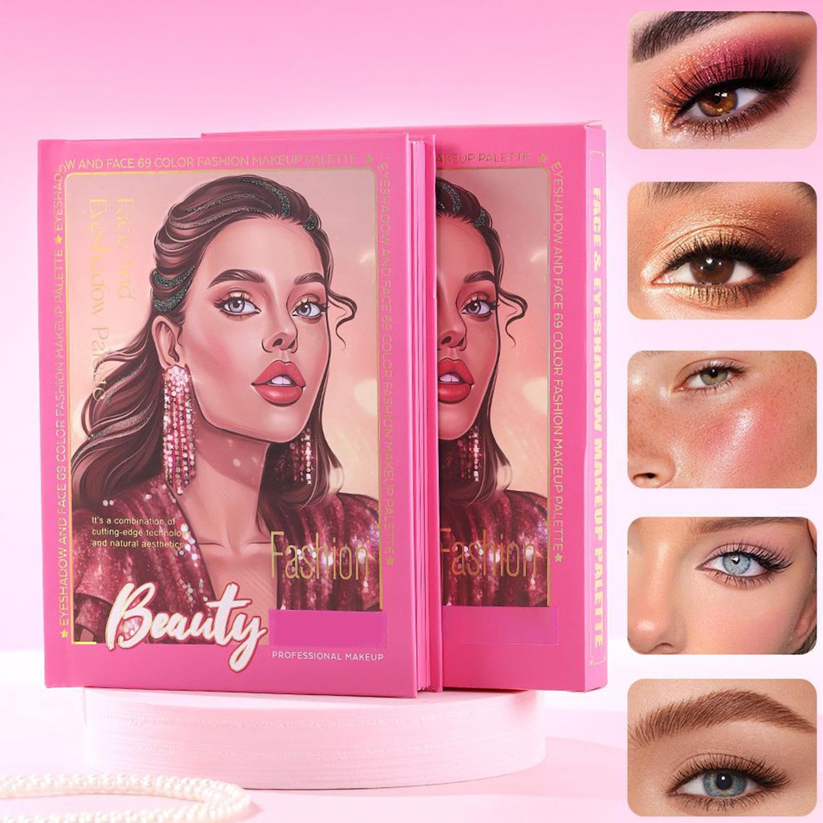 Paleta de Maquillaje Cosméticos de Belleza Mezclables y Portátiles