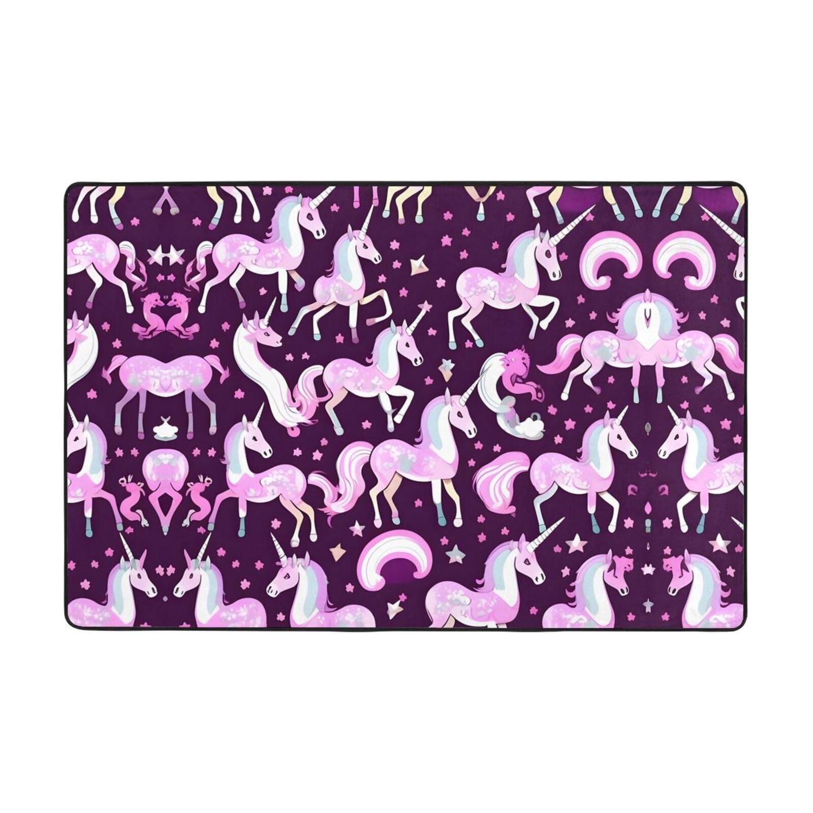 Tapis licorne rose doux isolant pour chambre d'enfant et salon