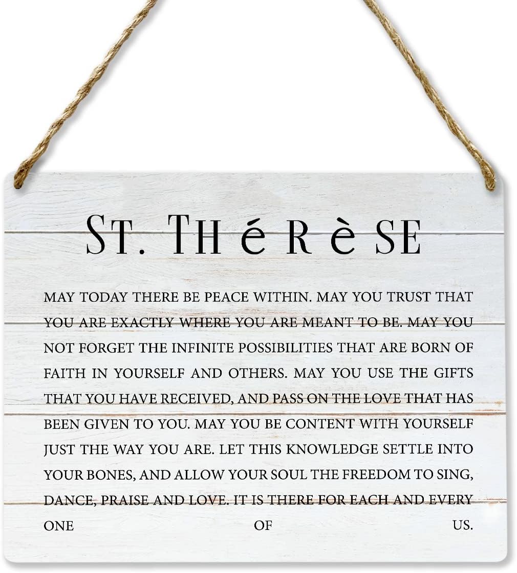 Inspirational Sign Wall Art St. Therese Quote May Today