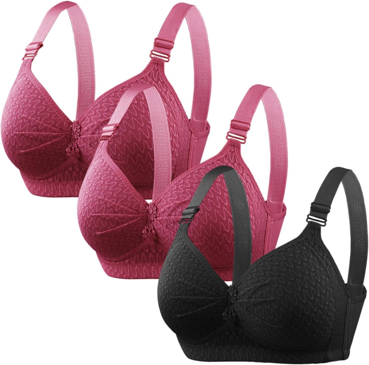 3er Pack BH Damen Ohne Bügel - Nahtlos & Bequem Für Alltag & Sport