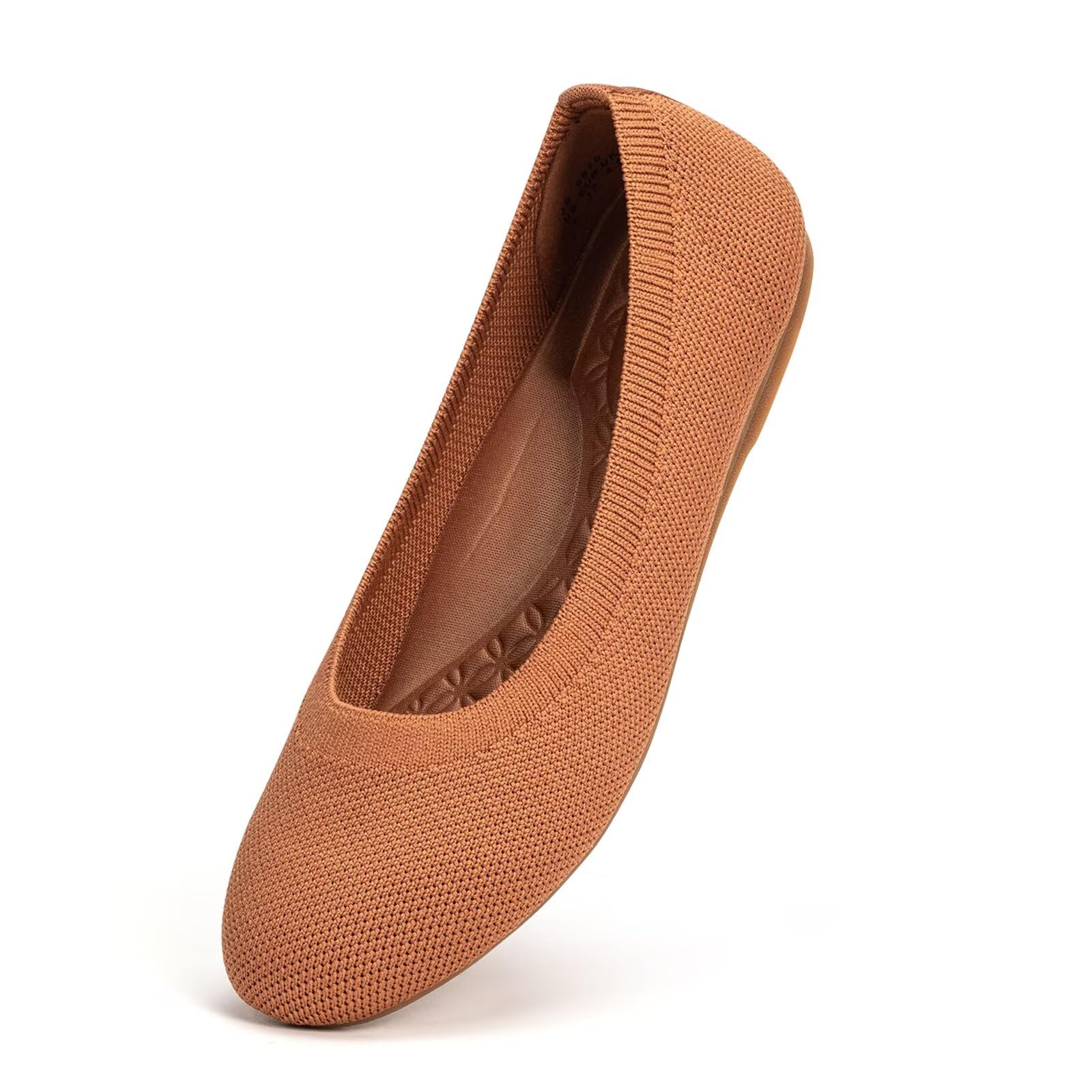 Frank Mully Women's Mary Jane Flats Comfortable Dressy Ballet Flats Casual Round Toe Slip On Washable Knitted Fabric Office Work Woman Shoes