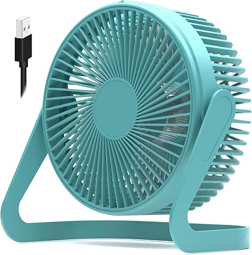 Ventilador de escritorio de 9 pulgadas, ventilador USB de 2 velocidades, flujo de aire fuerte, funcionamiento silencioso, ventilador de piso de cuna