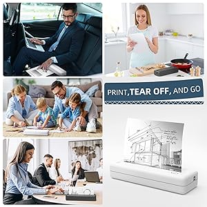 HPRT Wireless Portable Printer - Bluetooth Thermal Printer for Travel, Mobile Office, School, Home Compatible with iOS Android