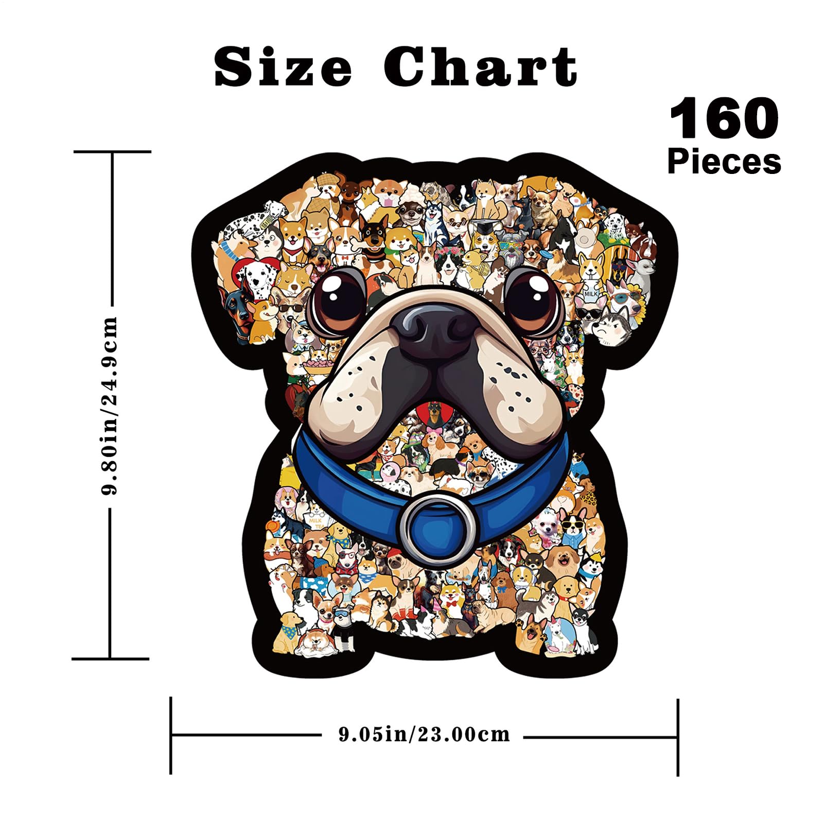 Coffret Puzzle Chien en Bois Décoratif et Précis
