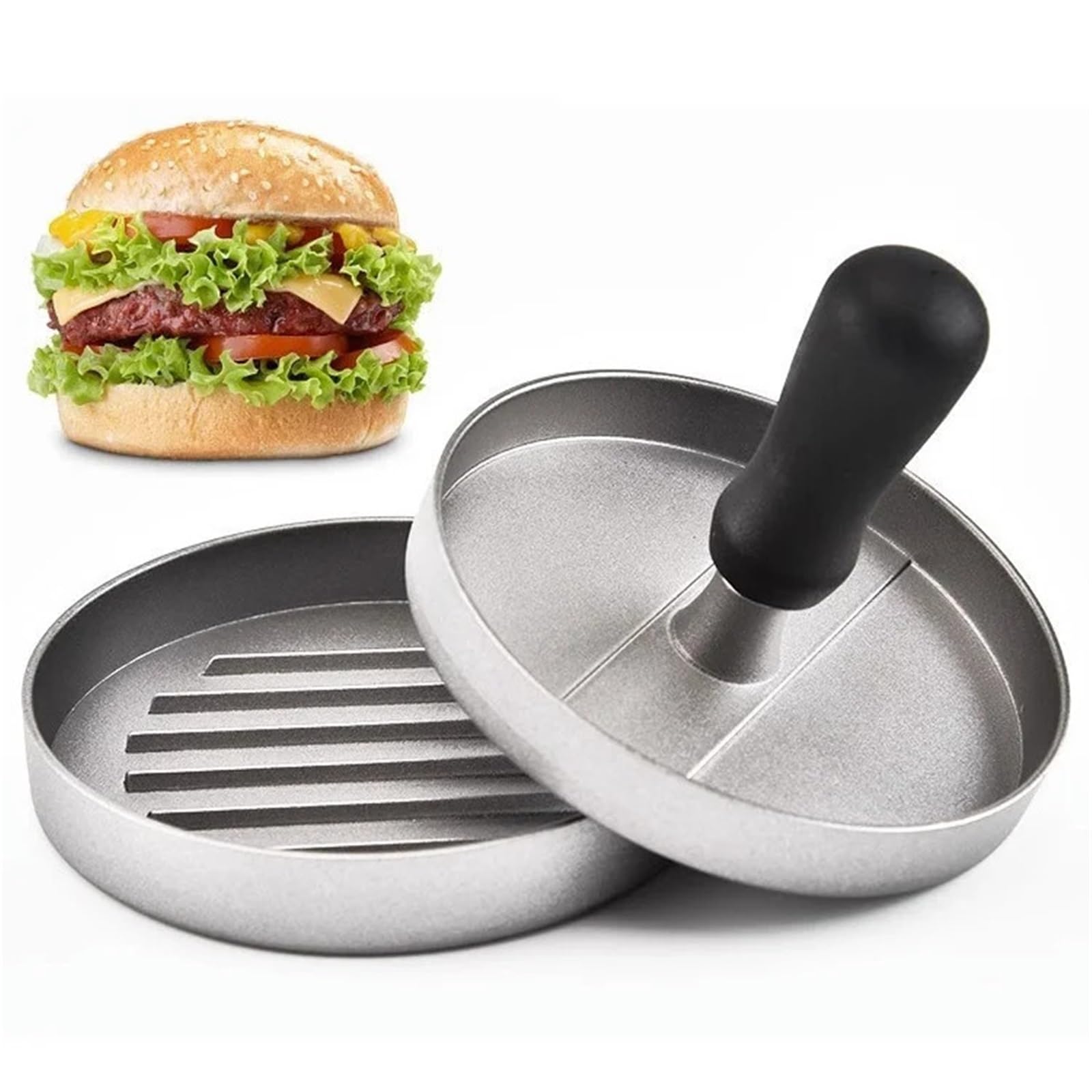 Burgerpresse Manuelle Antihaft-Hamburger-Patty-Presse, Heimküche, Burger-Maker-Form for Frühstück
