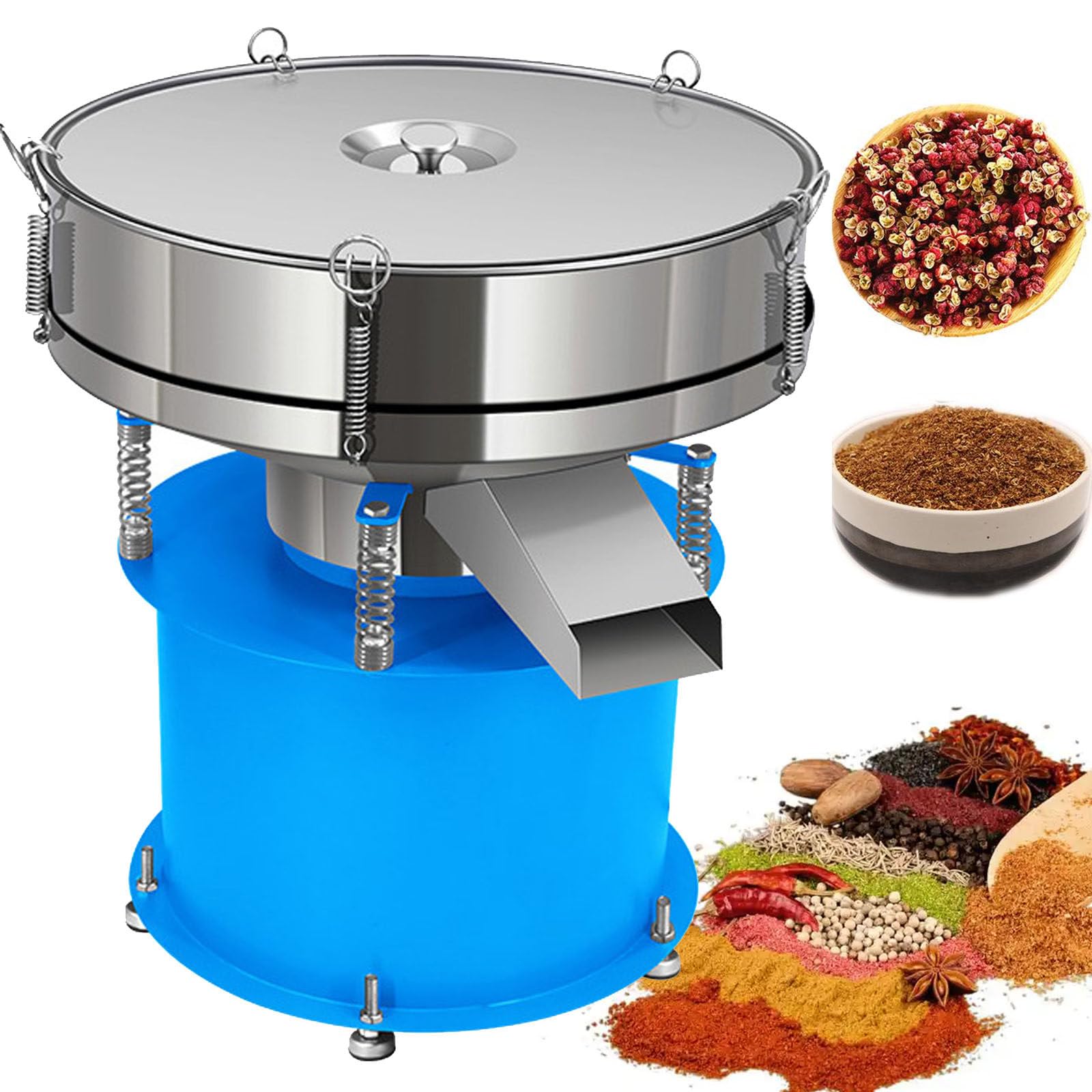 Kommerzielle automatische elektrische Siebmaschine Schüttelmaschine, Vibrationssiebschüttelsiebmaschine, Edelstahlsiebschüttelmaschine für Küche Restaurant Bäckerei
