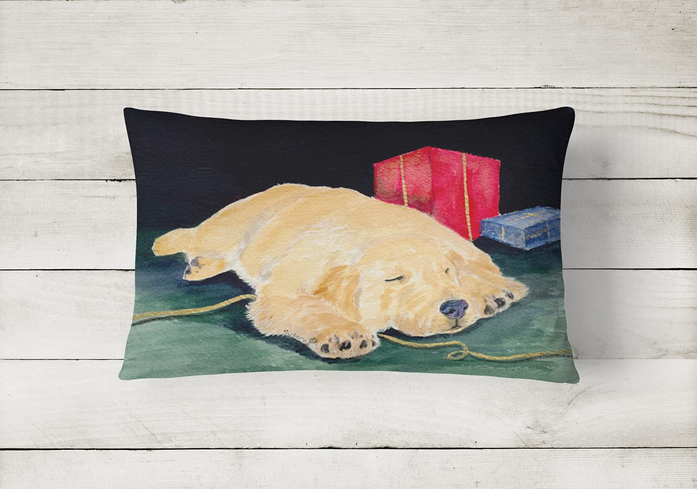 Golden Retriever Kissen – Leinenstoff, Waschbar, Für Drinnen & Draußen