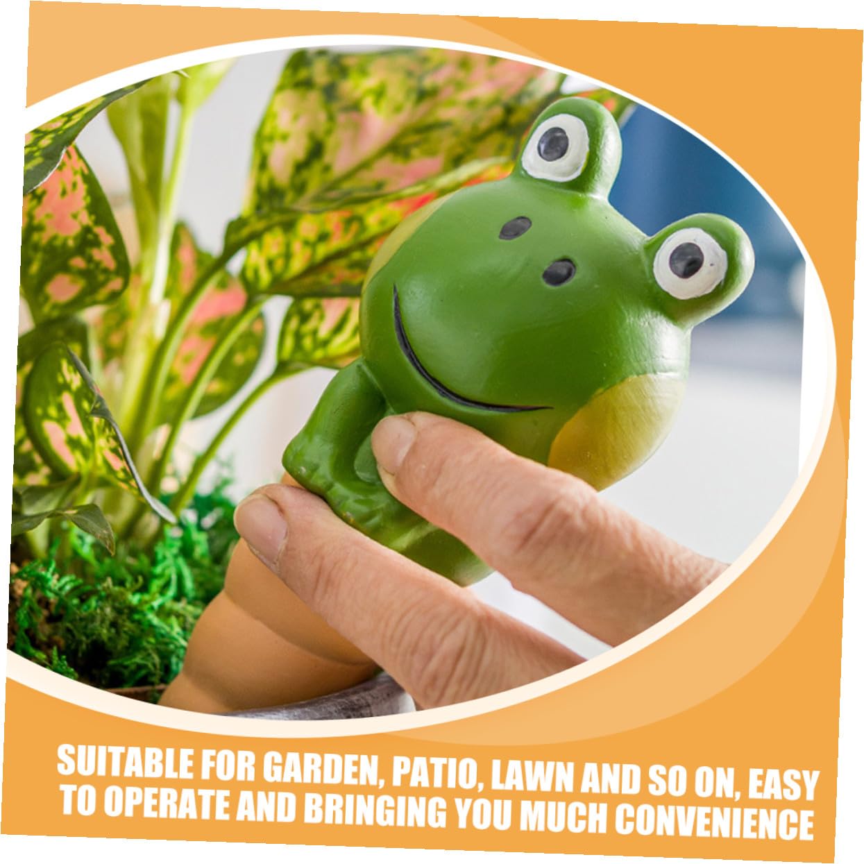 4 Stück Automatische Bewässerungskugeln Frosch Design Pflanzenspikes für Zimmerpflanzen und Garten Selbstbewässernder Wasserspender für Innen Außenpflanzen