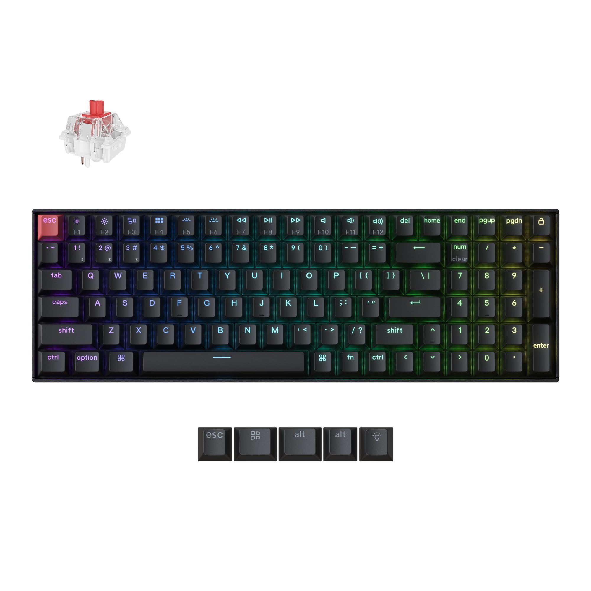 Amazon.com: Keychron K4 96% Layout QMK Wireless and Wired Options