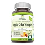 Apple Cider Vinegar Supplement | 1500 Mg Per Serving | 120 Capsules| Non-GMO | Gluten Free | Made in USA