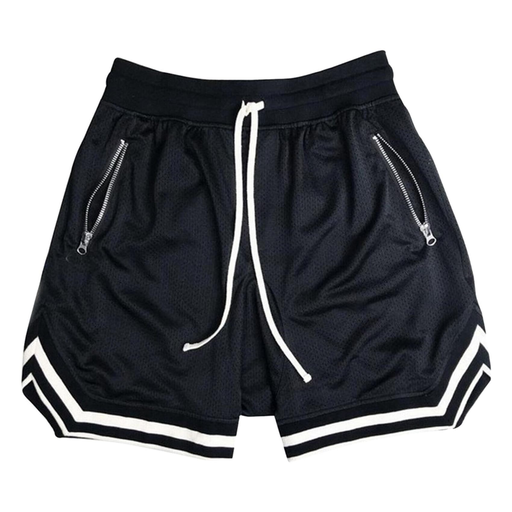 DIOTSRMens Mesh Basketball Shorts Running Athletic Gym Workout Shorts with Zip Pocket