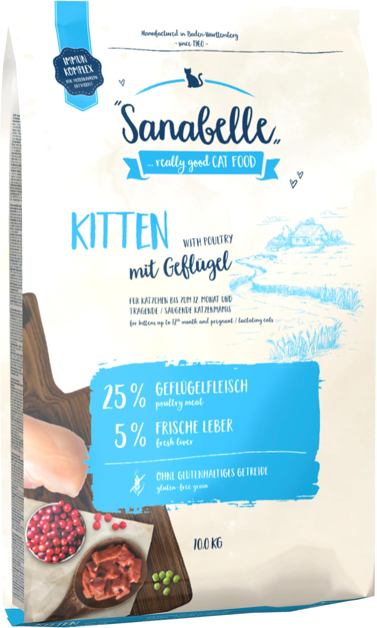 Sanabelle Kitten Dry cat food for growing & pregnant/nursing cats, 10.50 kg