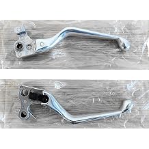 Clutch + Brake Levers Chrome Smooth Wide Blade Fit For Harley Sportster 2007-2013
