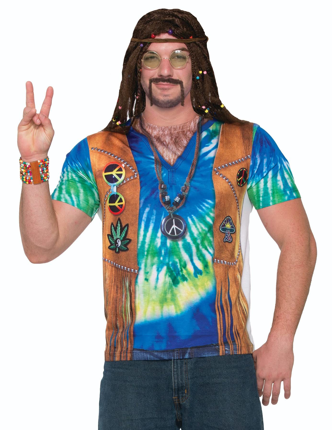 Forum Novelties 77154 111,8 cm Instant Hippy Uomo t-Shirt