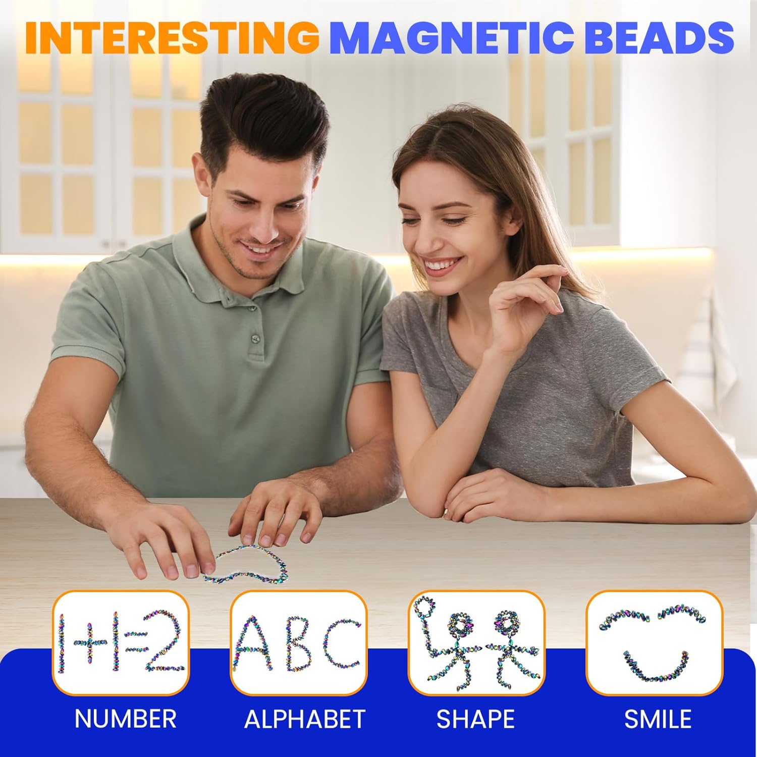 Magnetic Balls Over 550 PCS Mini Rainbow Magnetic Putty, with Smooth Magnetic Beads, Fidget Toys for Adult, Weak Ferrite Putty Desk Toys for Office (Multicolored)