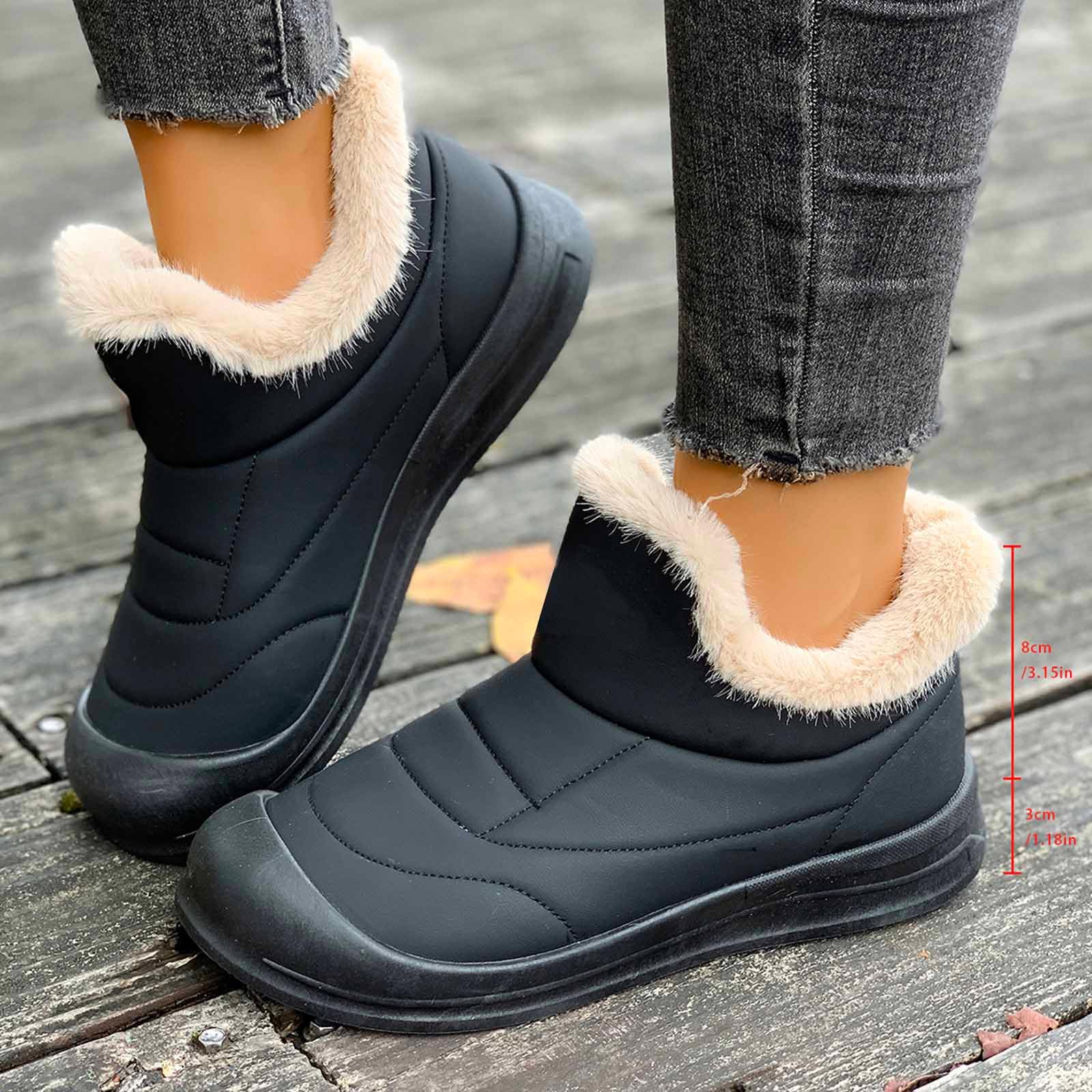 Apres Ski Femme Bottes De Neige Pour Bottines Hiver Chaussures Chaudes Après Botte Chaussure Randonnée Impermeable Bottine Grand Froid D'hiver Fourrées Boots Raquette Imperméable Raquettes À Adulte