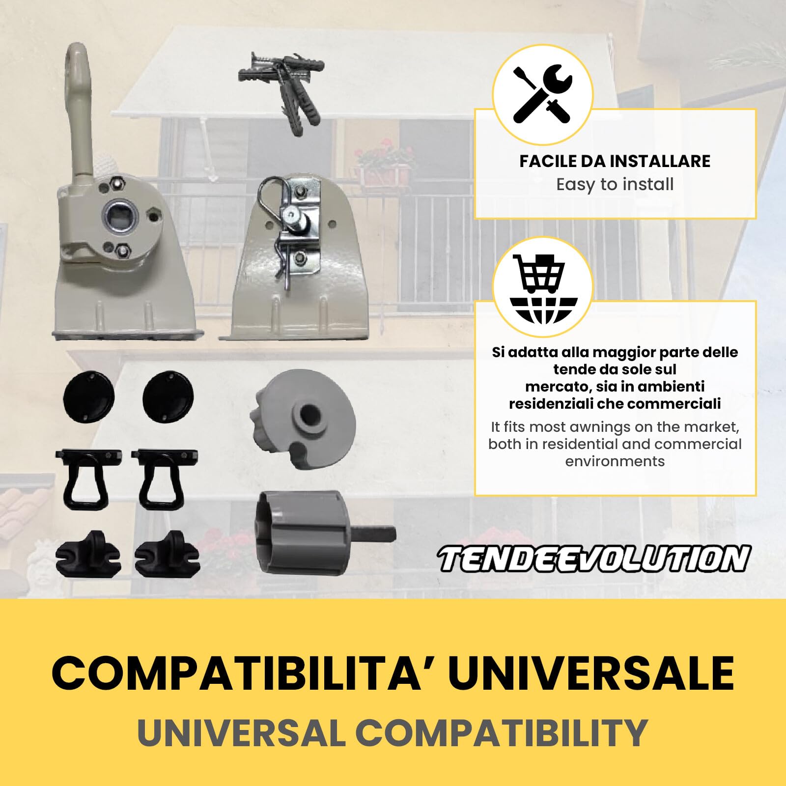 Confezione da 20 tende verticali e 10 metri di catena bianca da 89 mm
