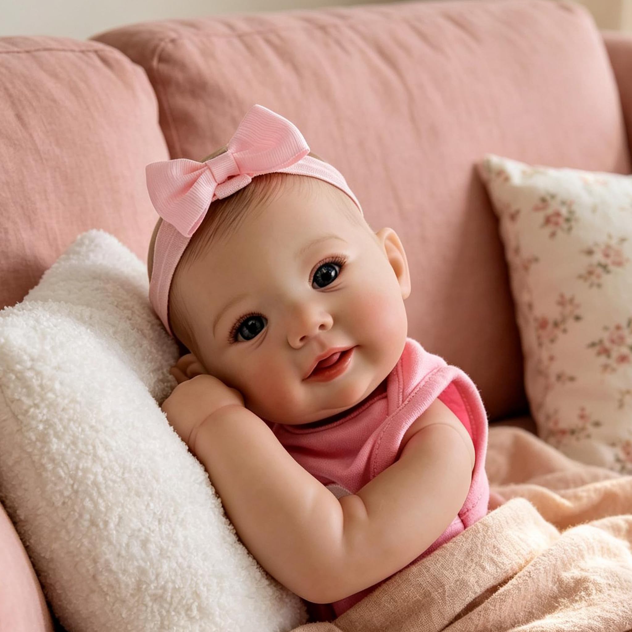 RXDOLL Reborn Baby Dolls silikonowe lalki na całe ciało, winylowe, 45 cm, anatomicznie poprawne, realistyczne, dla noworodka, realistyczne, dla niemowląt, wodoodporna, zabawka, prezenty dla dzieci w